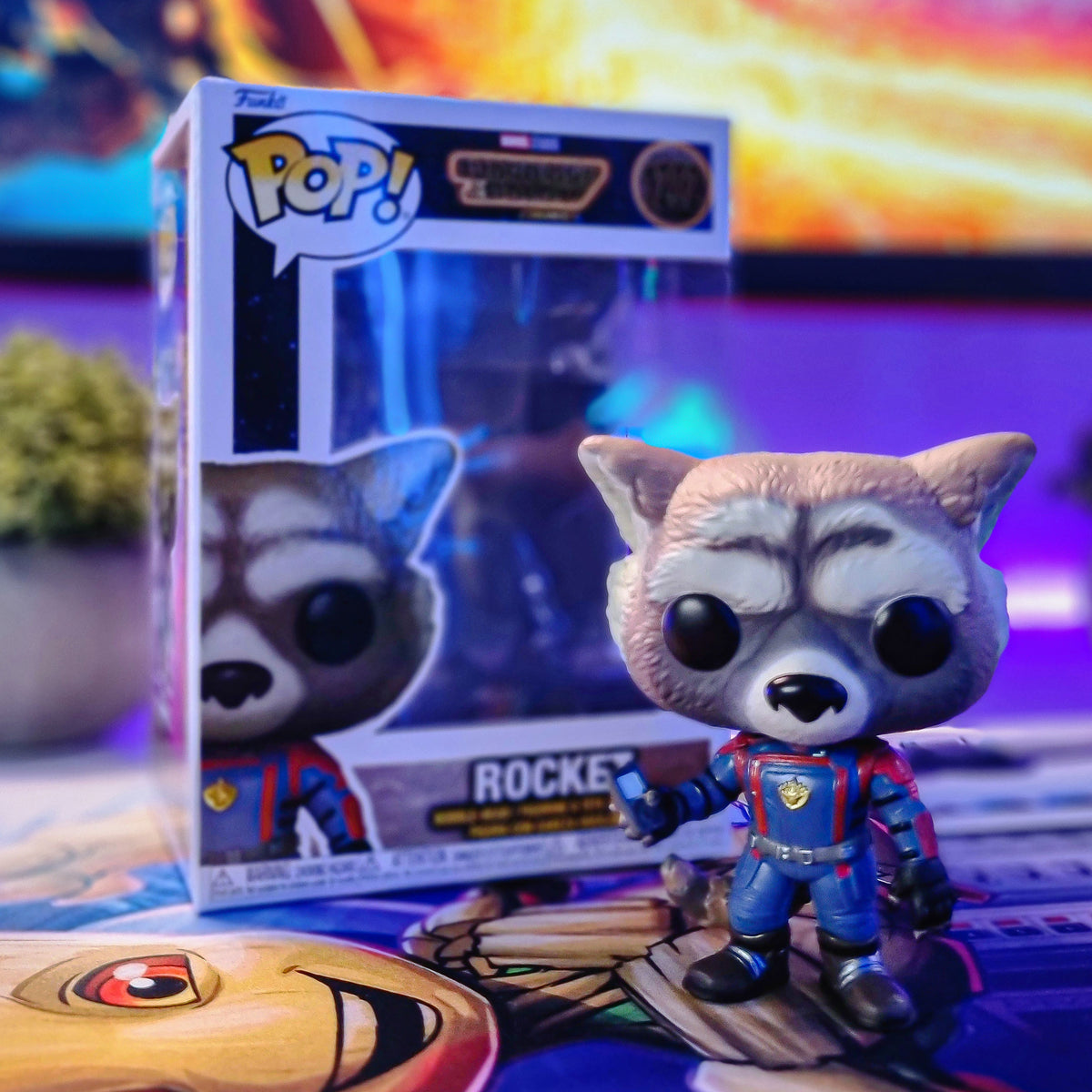 Zdjęcie produktu Strażnicy Galaktyki - Rocket Raccoon Funko Pop figurka z ruchomą głową