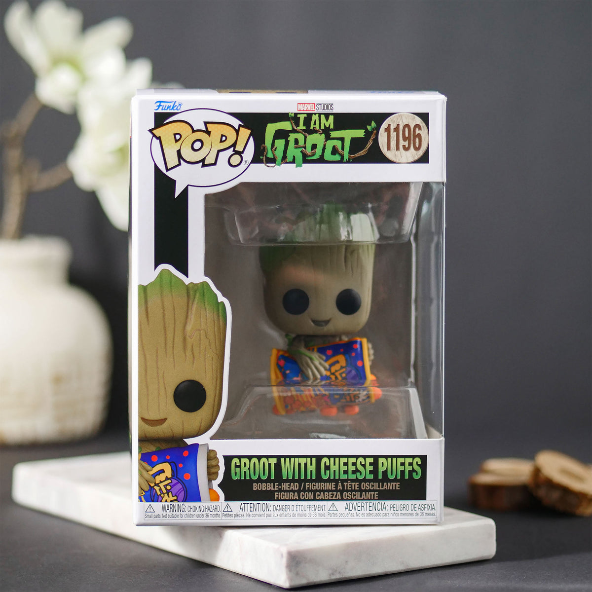 Zdjęcie produktu Jestem Groot - Groot z kulkami serowymi Funko Pop figurka z ruchomą głową