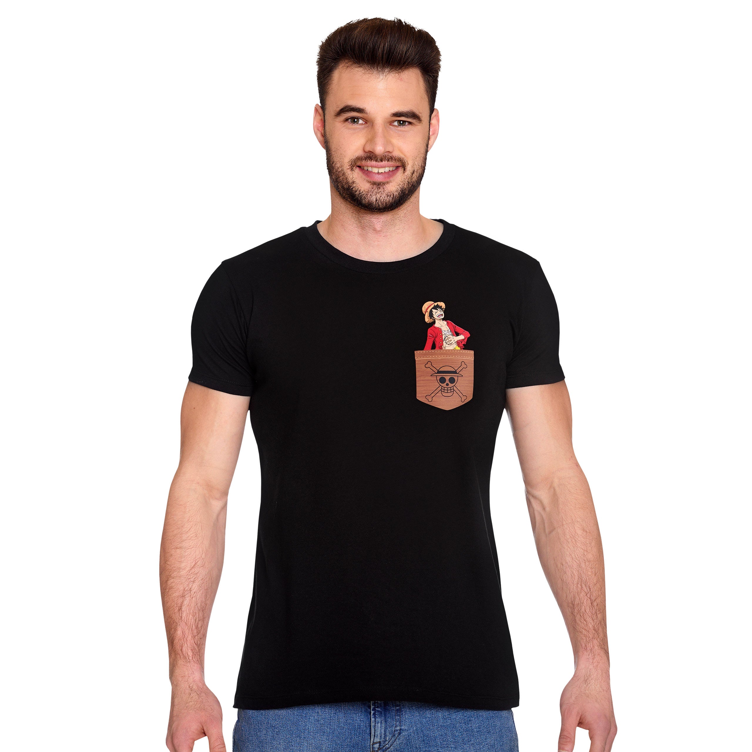 Zdjęcie produktu One Piece - Kieszonkowy Ruffy T-Shirt czarny