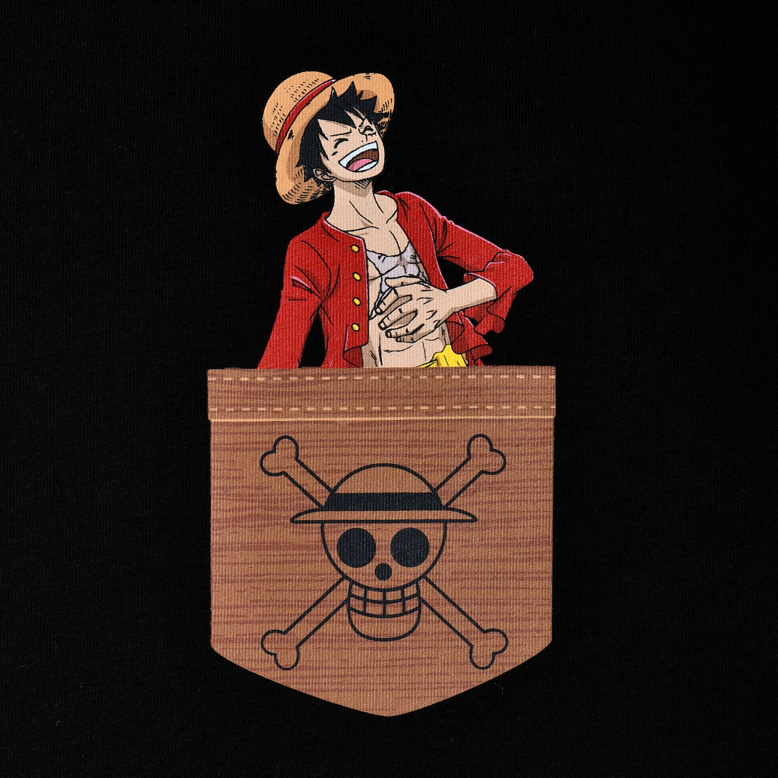 Zdjęcie produktu One Piece - Kieszonkowy Ruffy T-Shirt czarny