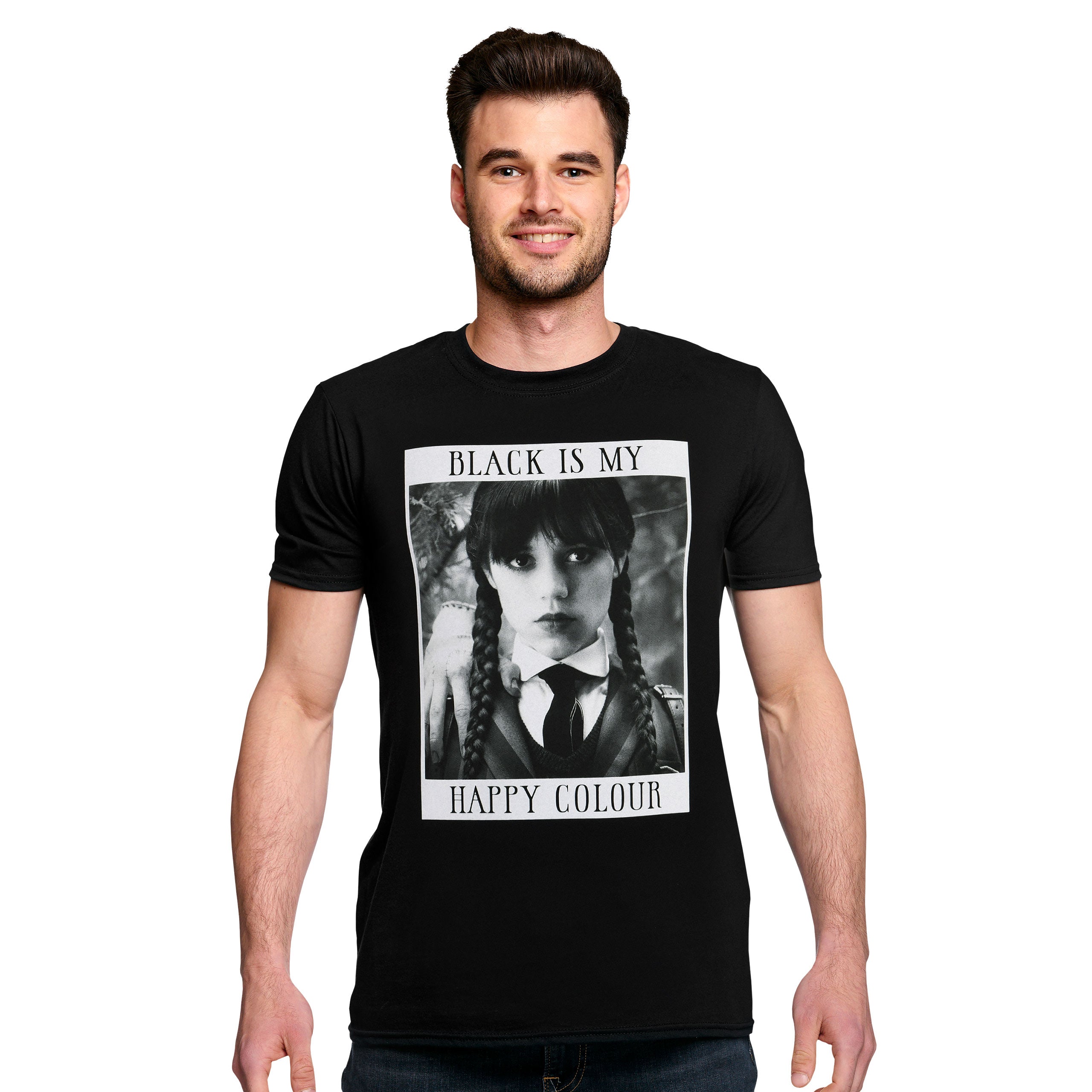 Zdjęcie produktu Wednesday - Black Is My Happy Colour T-Shirt czarne