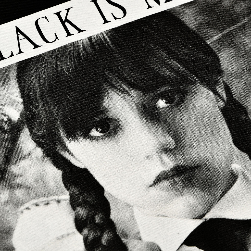 Zdjęcie produktu Wednesday - Black Is My Happy Colour T-Shirt czarne