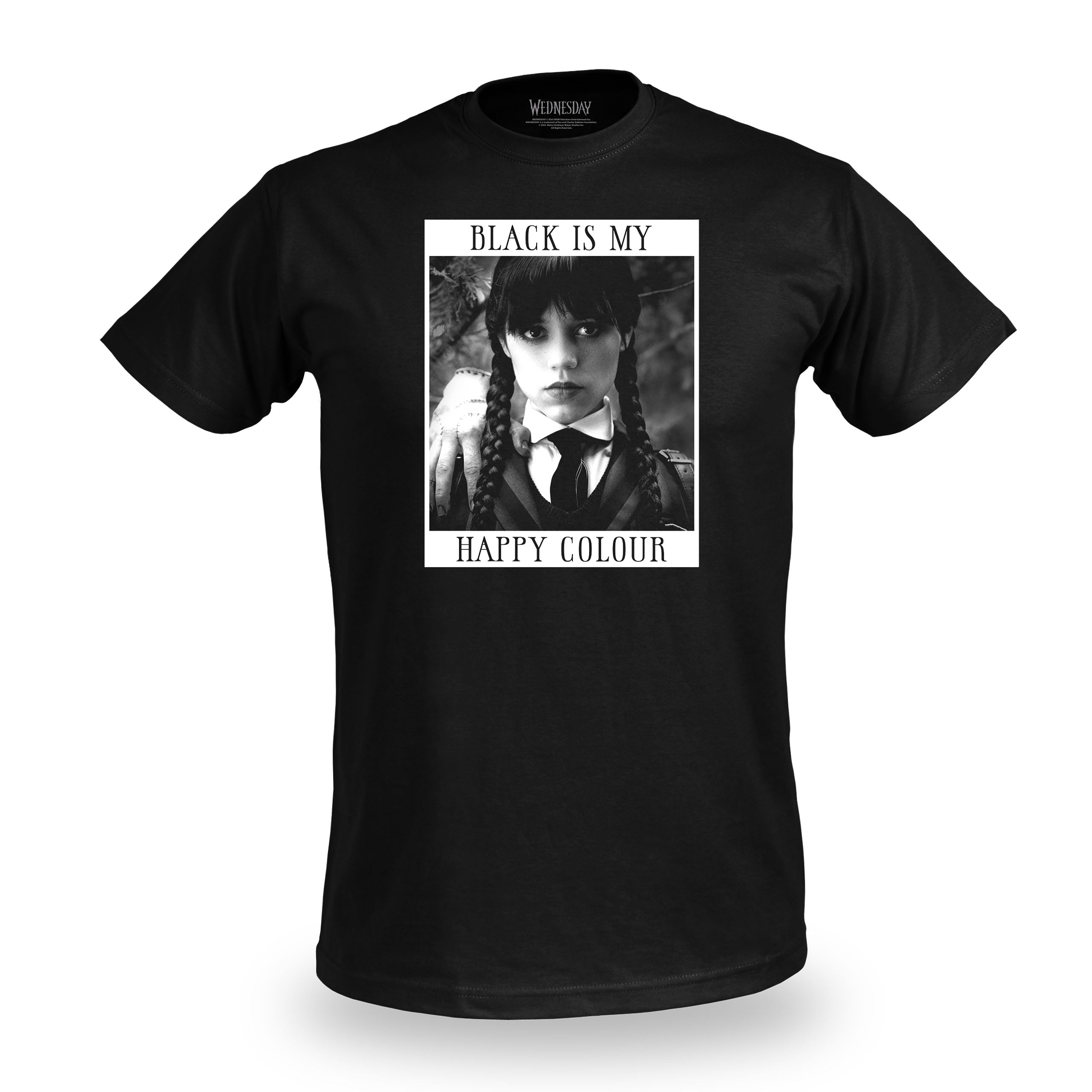 Zdjęcie produktu Wednesday - Black Is My Happy Colour T-Shirt czarne