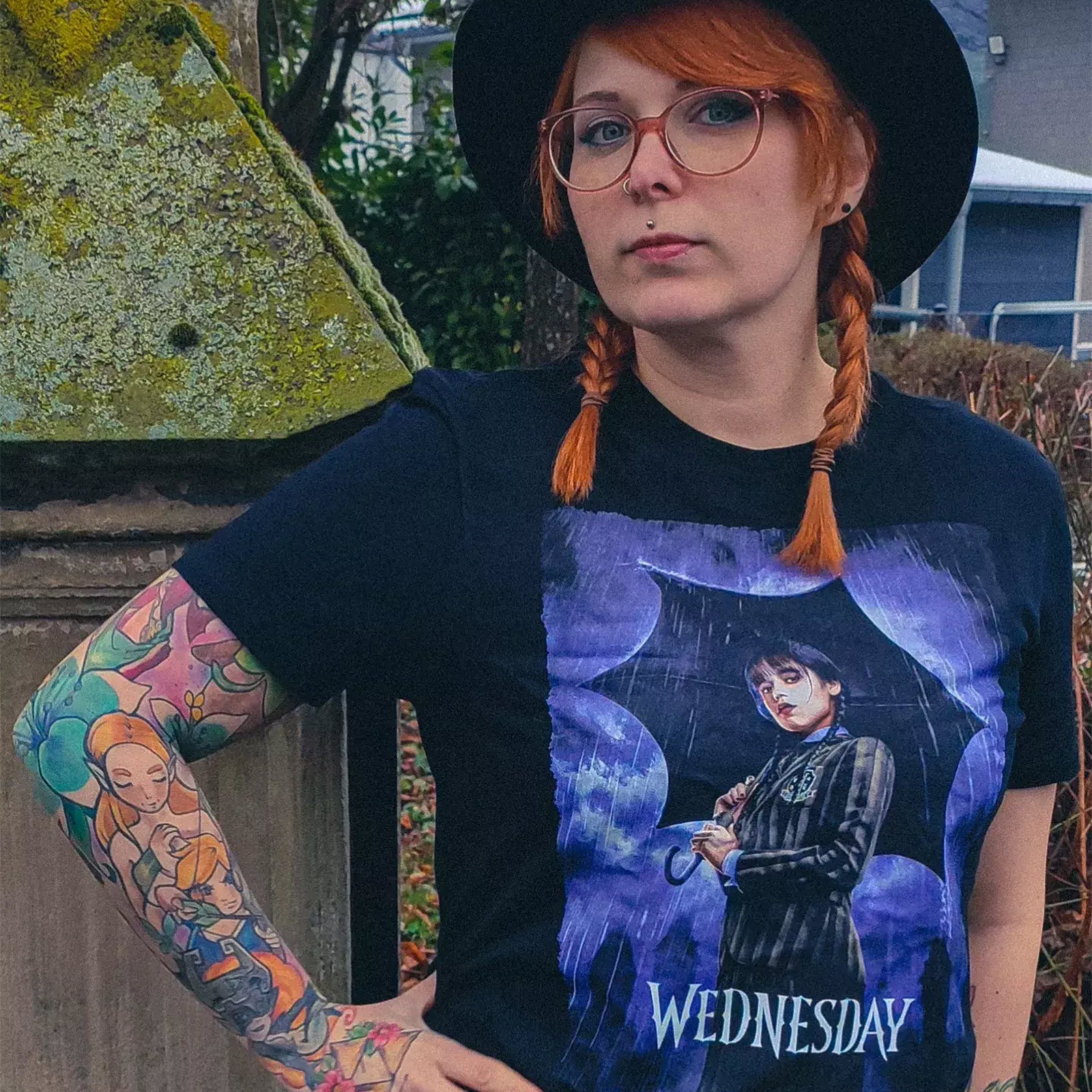 Zdjęcie produktu Wednesday - Teaser Poster T-Shirt czarne