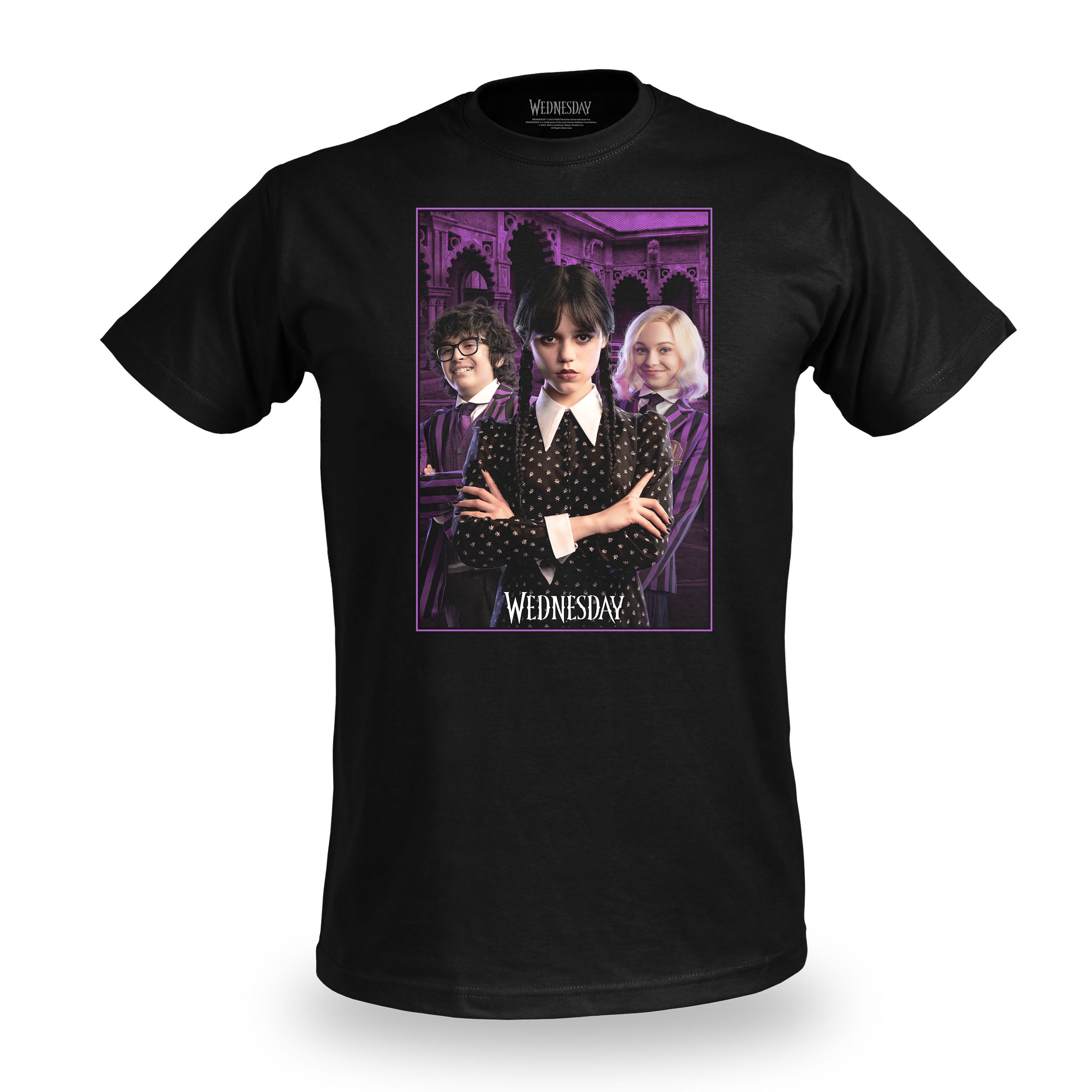 Zdjęcie produktu Wednesday z Enid i Eugene Collage T-Shirt czarne