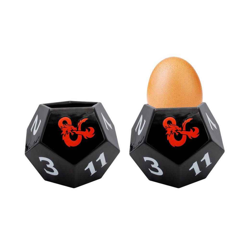 Zdjęcie produktu Dungeons & Dragons - Kieliszek na jajko i solniczka w kształcie kostki D20