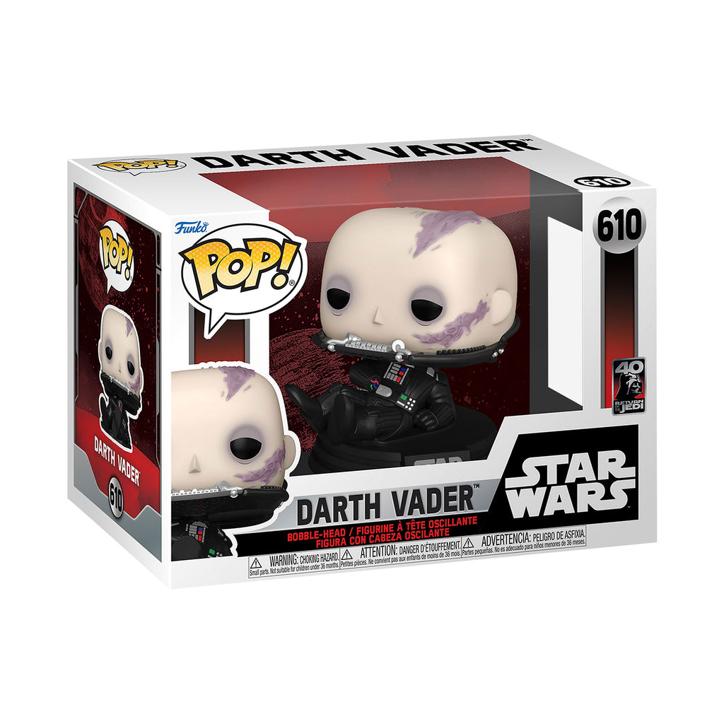 Zdjęcie produktu Star Wars - Darth Vader bez maski 40-lecie Funko Pop figurka z kiwającą głową