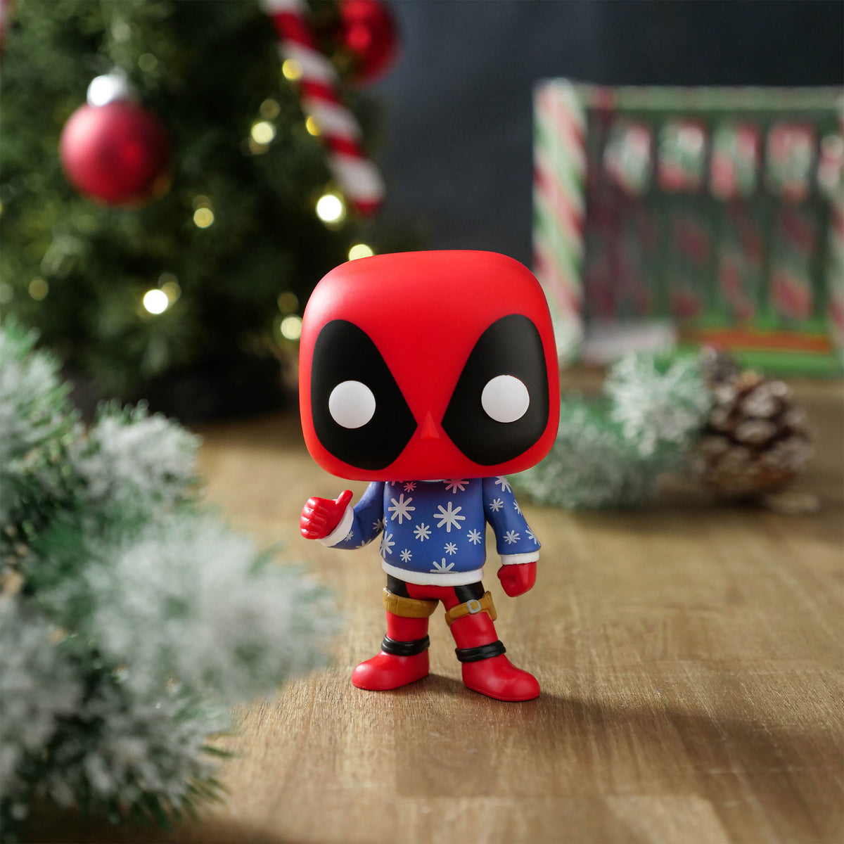 Zdjęcie produktu Deadpool - Świąteczna figurka Funko Pop z ruchomą głową