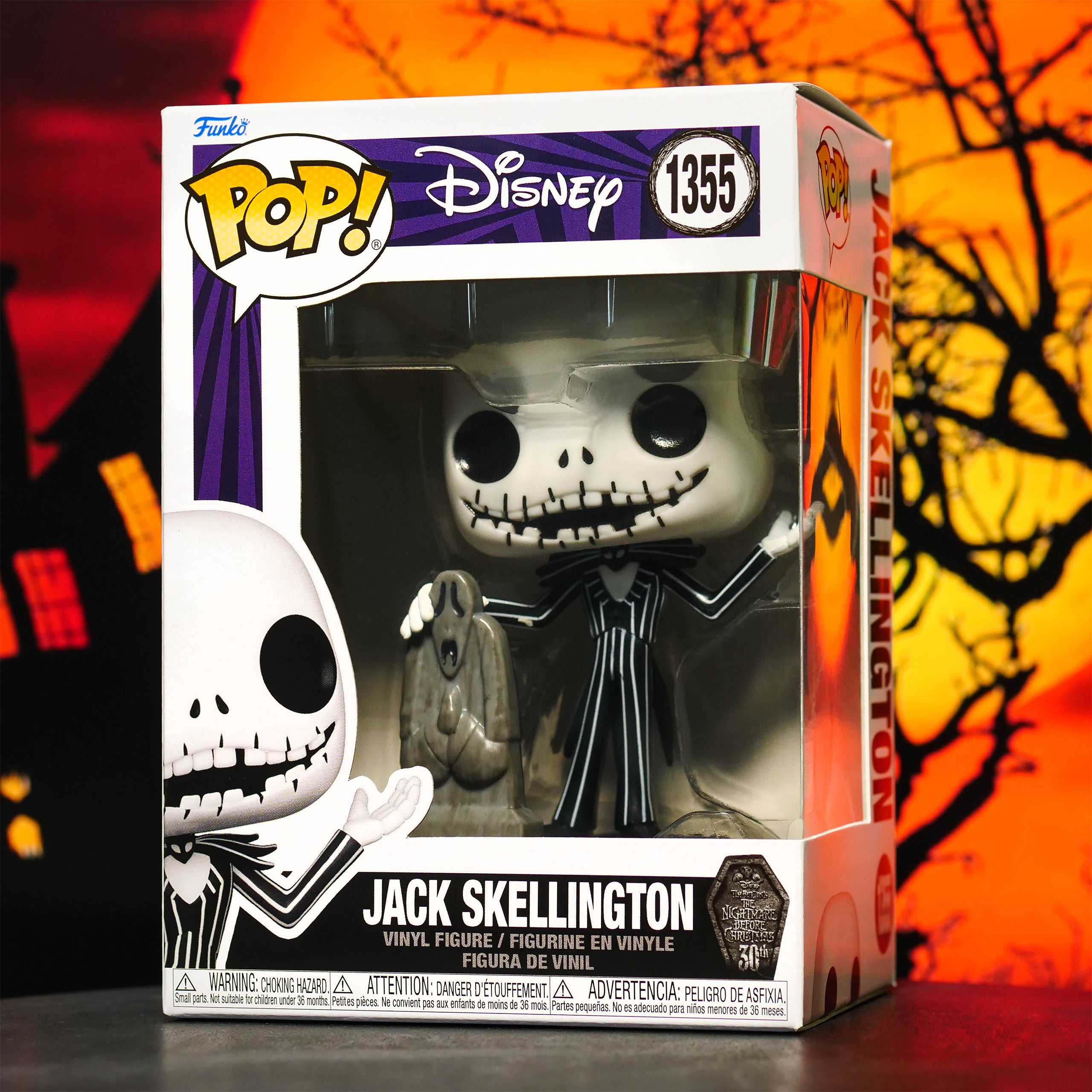 Zdjęcie produktu Nightmare Before Christmas - Jack Skellington z nagrobkiem Funko Pop figurka