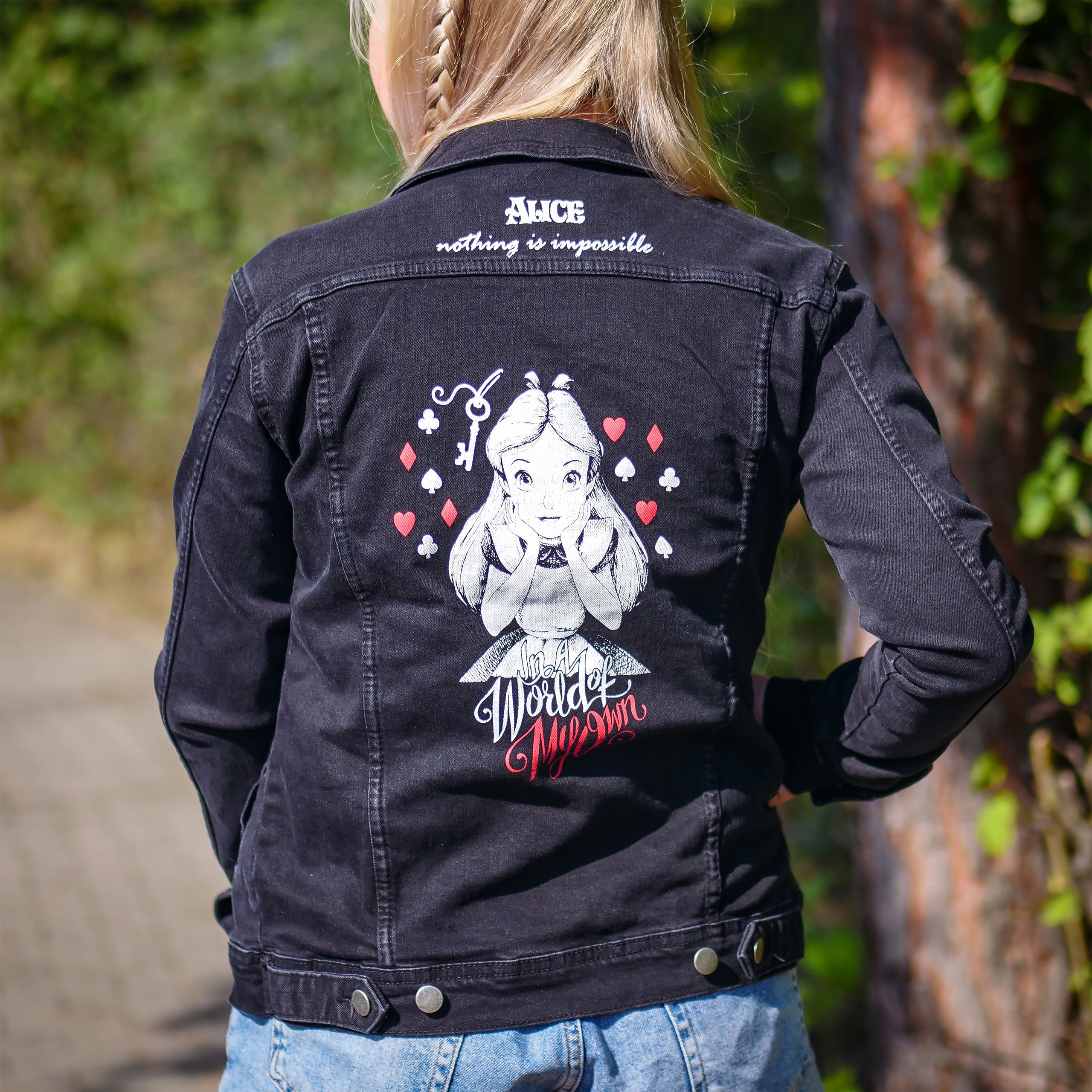 Zdjęcie produktu Alicja w Krainie Czarów - World Of My Own Kurtka jeansowa damska czarna