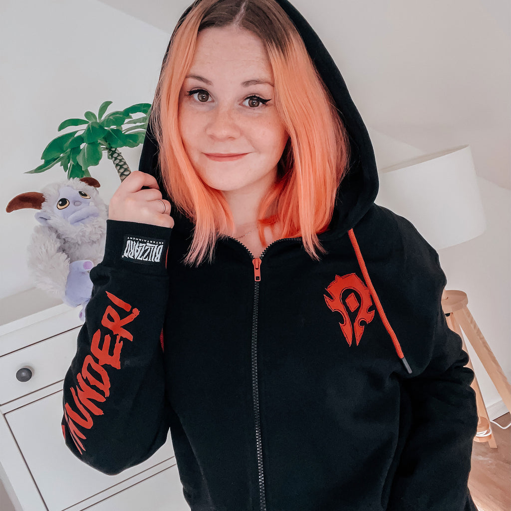 Zdjęcie produktu World of Warcraft - Blood & Thunder Horde Logo Bluza z kapturem czarna
