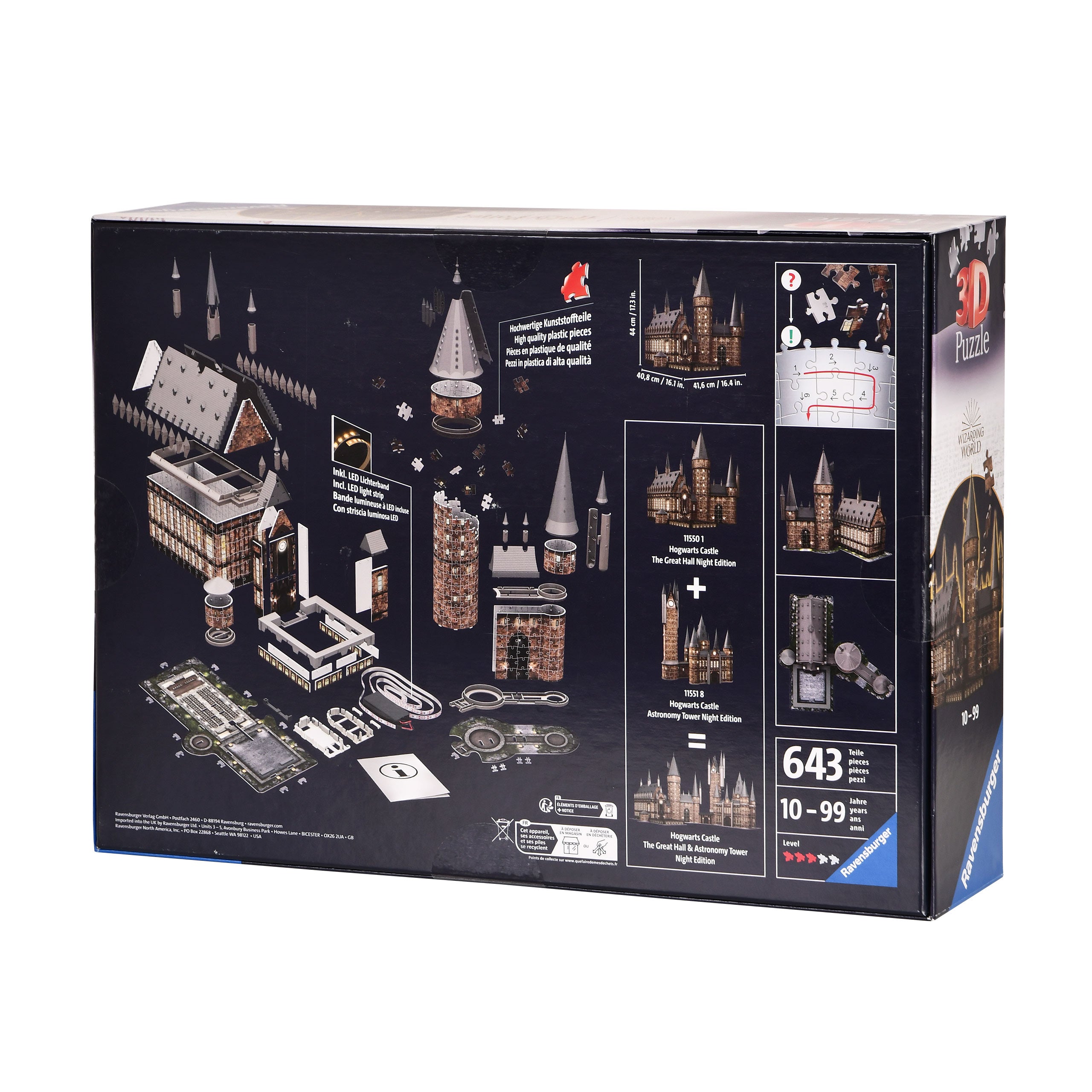 Zdjęcie produktu Zamek Hogwart Wielka Sala 3D Puzzle z Oświetleniem - Harry Potter