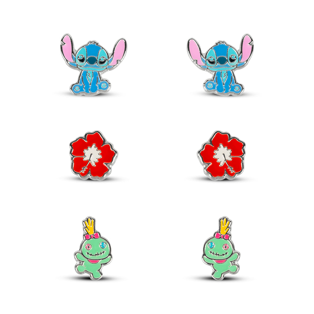Zdjęcie produktu Lilo & Stitch - Zestaw 3 kolczyków w pudełku prezentowym