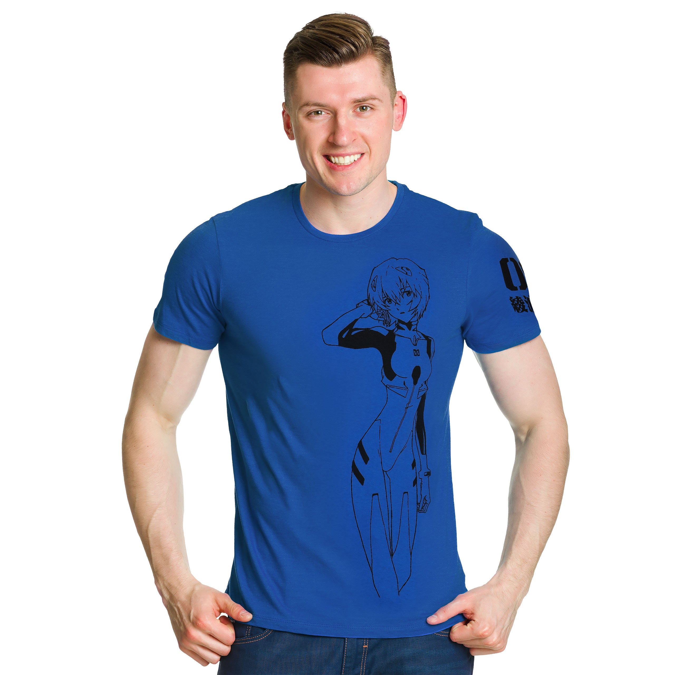 Zdjęcie produktu Evangelion - Rei Ayanami T-Shirt niebieskie