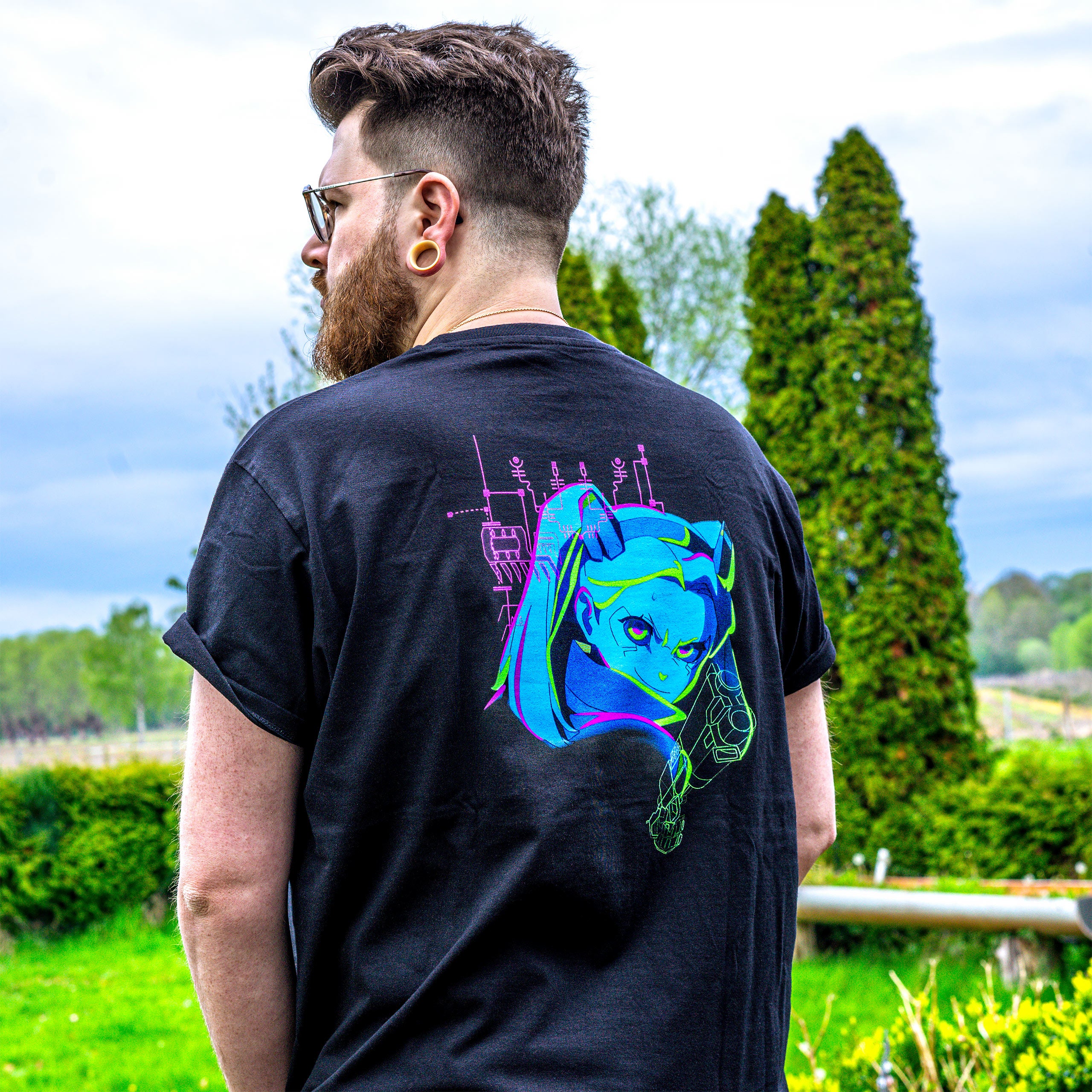 Zdjęcie produktu Cyberpunk Edgerunners - Rebecca Neon Koszulka czarna