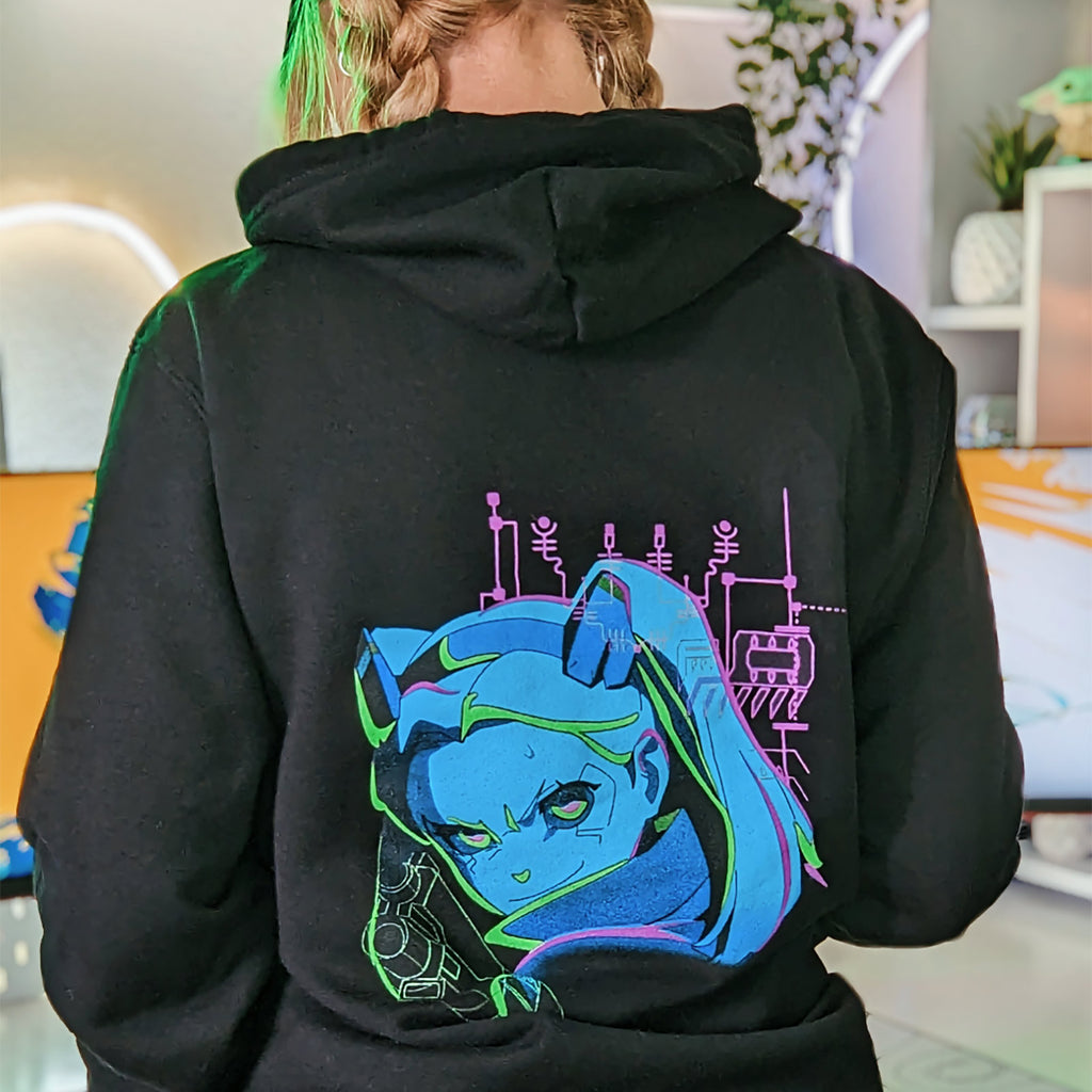 Zdjęcie produktu Cyberpunk Edgerunners - Rebecca Neon Hoodie czarny