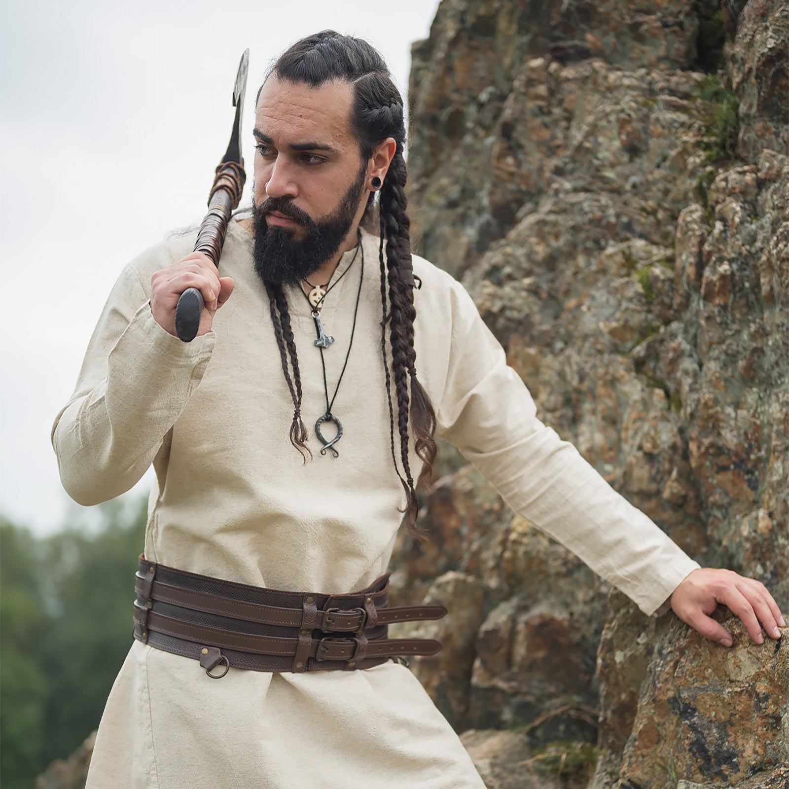 Zdjęcie produktu Średniowieczna tunika Ragnar beżowa