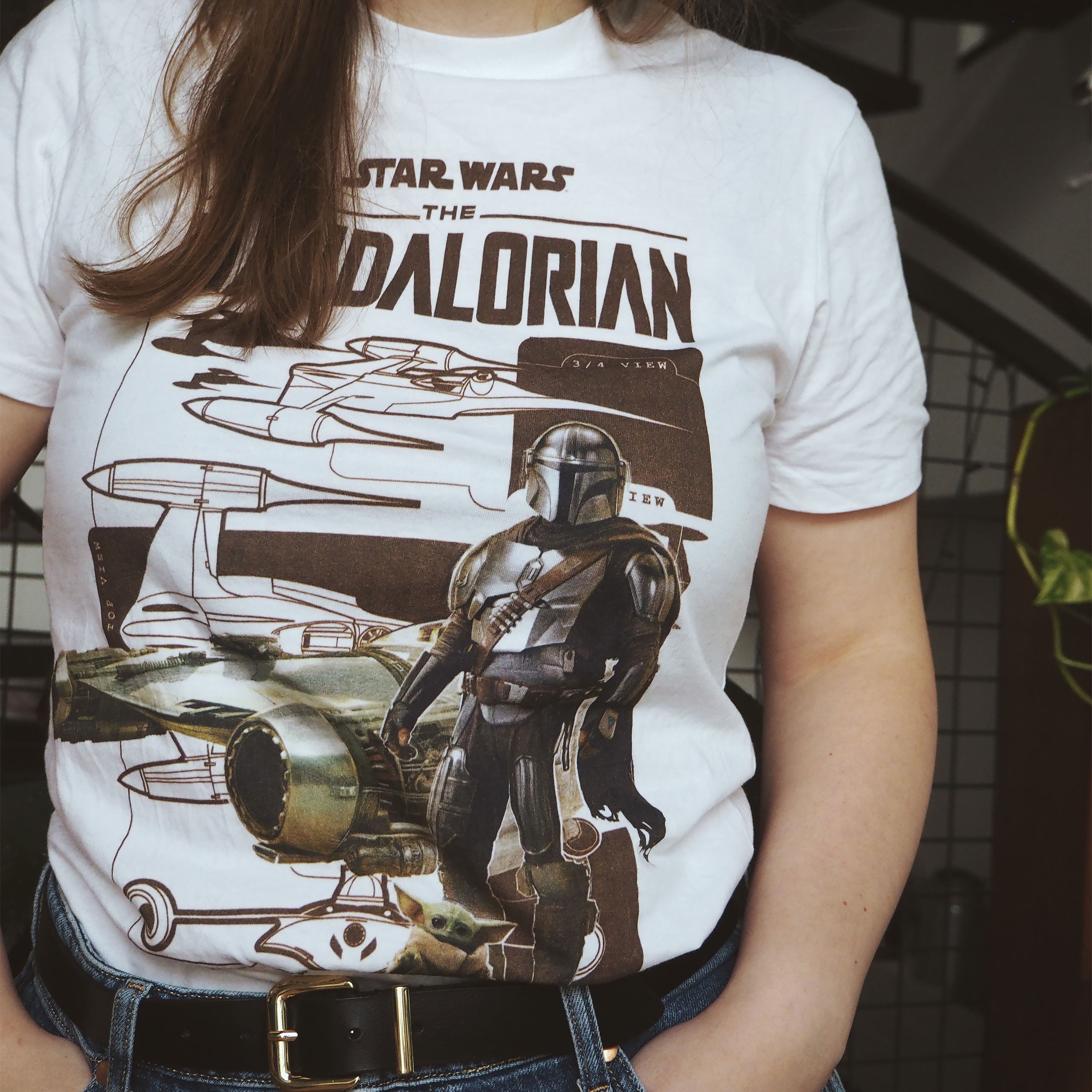 Product image Grogu and Mandalorian T-Shirt white - Star Wars The Mandalorian