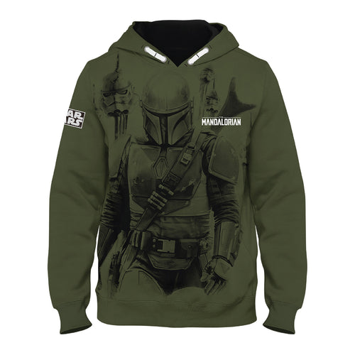 Product image Mando Hoodie Kids Green - Star Wars The Mandalorian