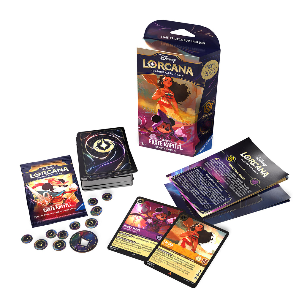 Zdjęcie produktu Disney Lorcana Bursztyn i Ametyst Zestaw Startowy - Pierwszy Rozdział Gra Karciana