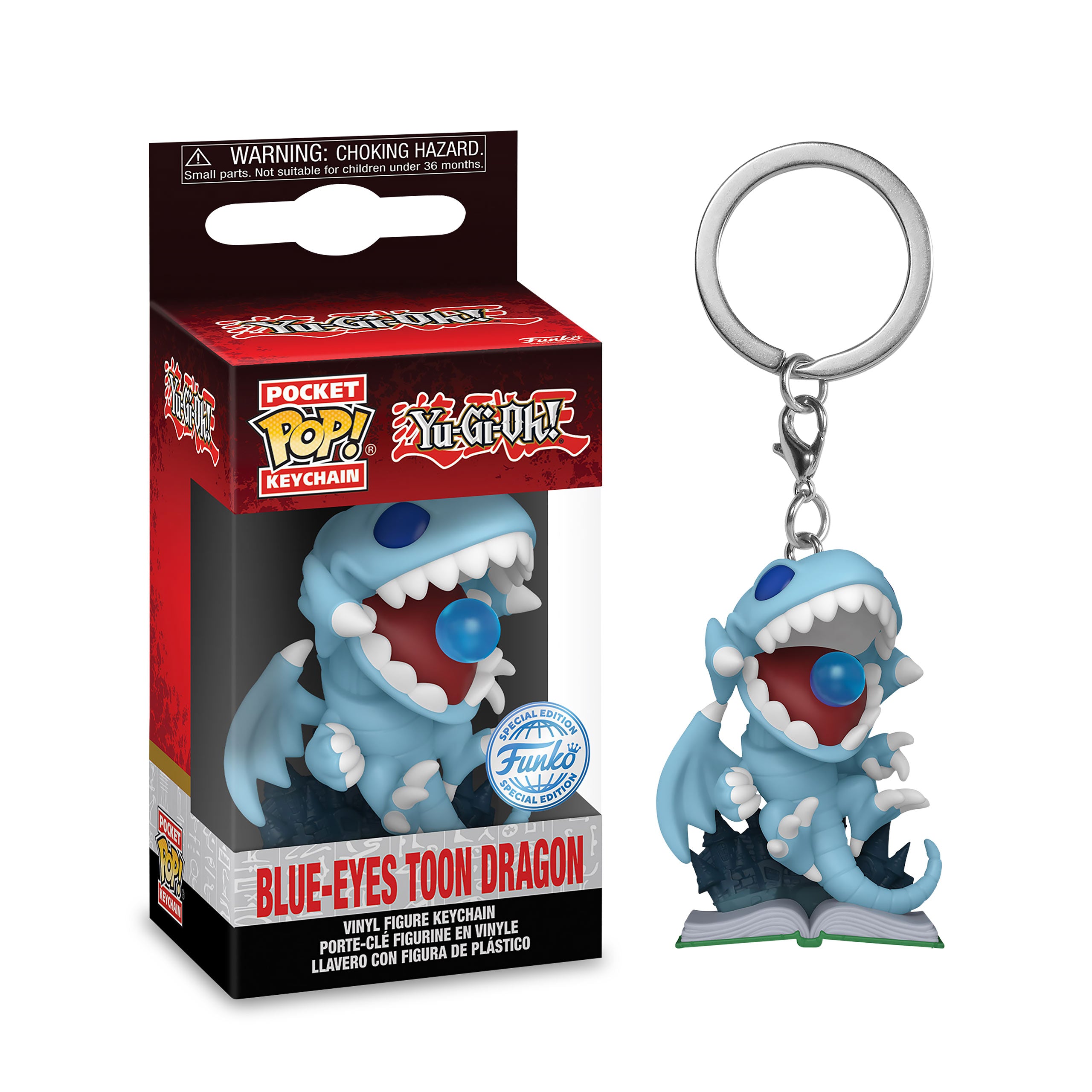 Zdjęcie produktu Yu-Gi-Oh! - Blue-Eyes Toon Dragon Funko Pop Brelok