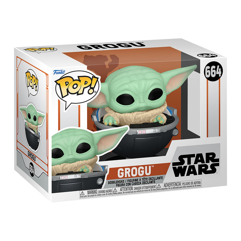 Zdjęcie produktu Grogu w wózku dziecięcym Funko Pop figurka z kiwającą głową - Star Wars The Mandalorian