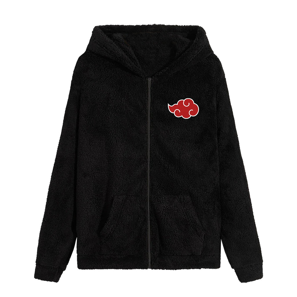 Zdjęcie produktu Naruto - Akatsuki Pluszowa Kurtka z Kapturem czarna