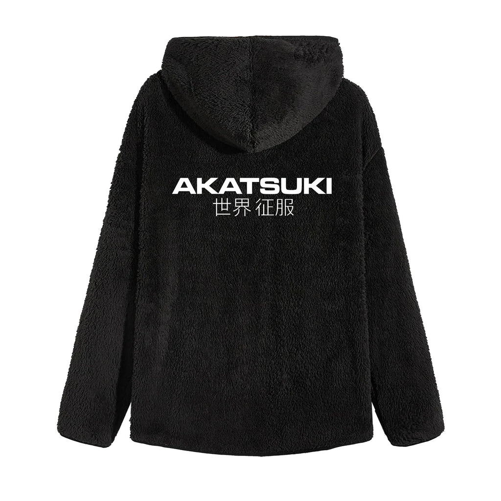 Zdjęcie produktu Naruto - Akatsuki Pluszowa Kurtka z Kapturem czarna