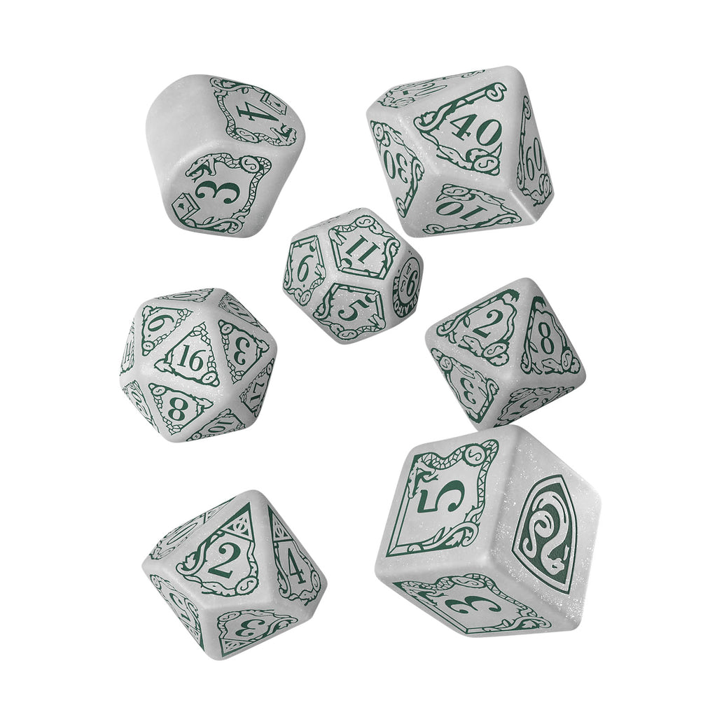 Zdjęcie produktu Harry Potter - Slytherin RPG Zestaw Kości 7-częściowy biały