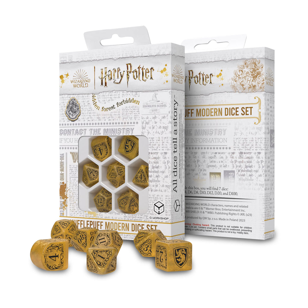 Zdjęcie produktu Harry Potter - Hufflepuff RPG Zestaw Kości 7-częściowy żółty