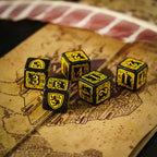 Zdjęcie produktu Harry Potter - Hufflepuff RPG Zestaw Kości 5 szt. z woreczkiem żółty