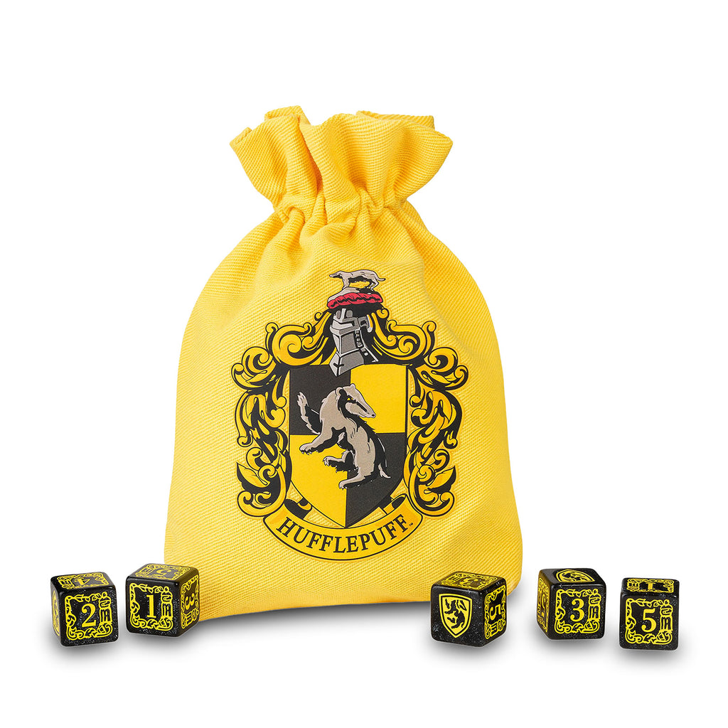 Zdjęcie produktu Harry Potter - Hufflepuff RPG Zestaw Kości 5 szt. z woreczkiem żółty