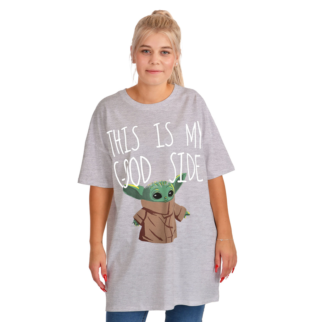 Zdjęcie produktu Grogu Good Side Oversize T-Shirt biały - Star Wars The Mandalorian