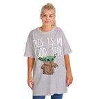 Zdjęcie produktu Grogu Good Side Oversize T-Shirt biały - Star Wars The Mandalorian
