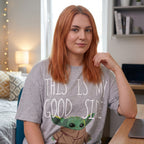 Zdjęcie produktu Grogu Good Side Oversize T-Shirt biały - Star Wars The Mandalorian