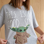 Zdjęcie produktu Grogu Good Side Oversize T-Shirt biały - Star Wars The Mandalorian