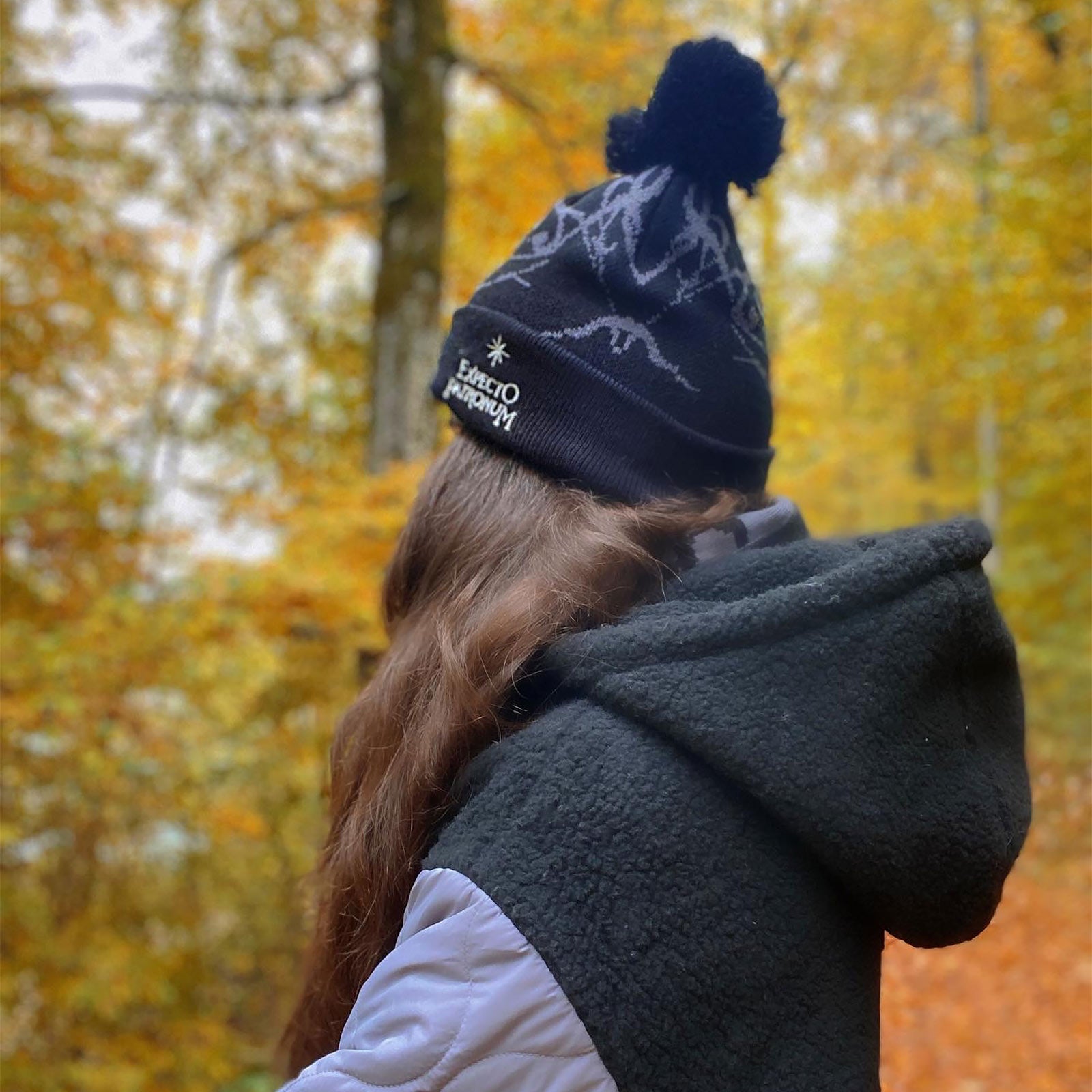 Zdjęcie produktu Harry Potter - Expecto Patronum czapka z pomponem czarna