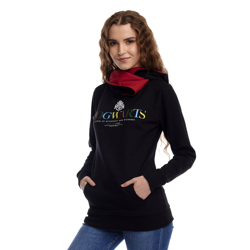 Product image Hogwarts Hoodie with Shawl Collar Black - Harry Potter
