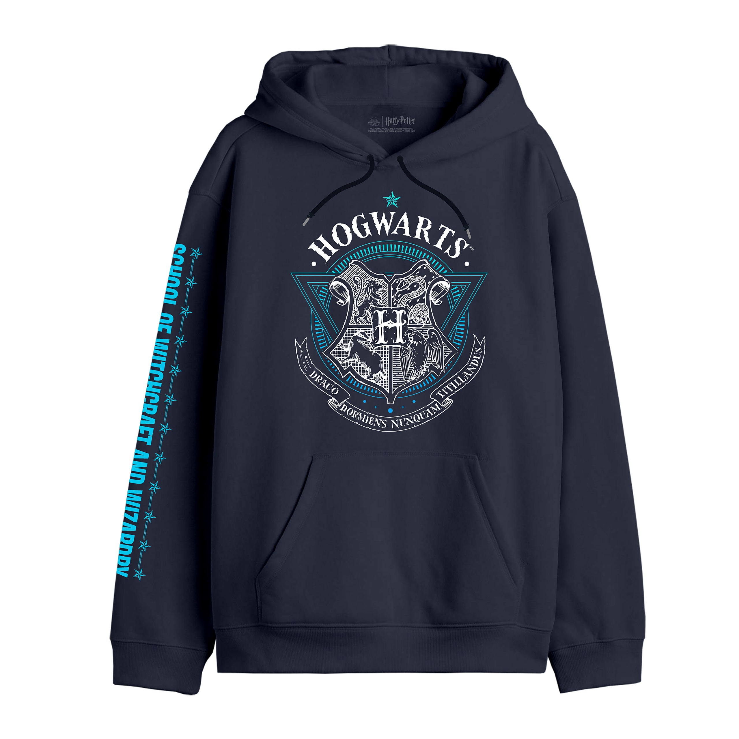 Zdjęcie produktu Harry Potter - Bluza z kapturem Hogwarts School of Witchcraft niebieska
