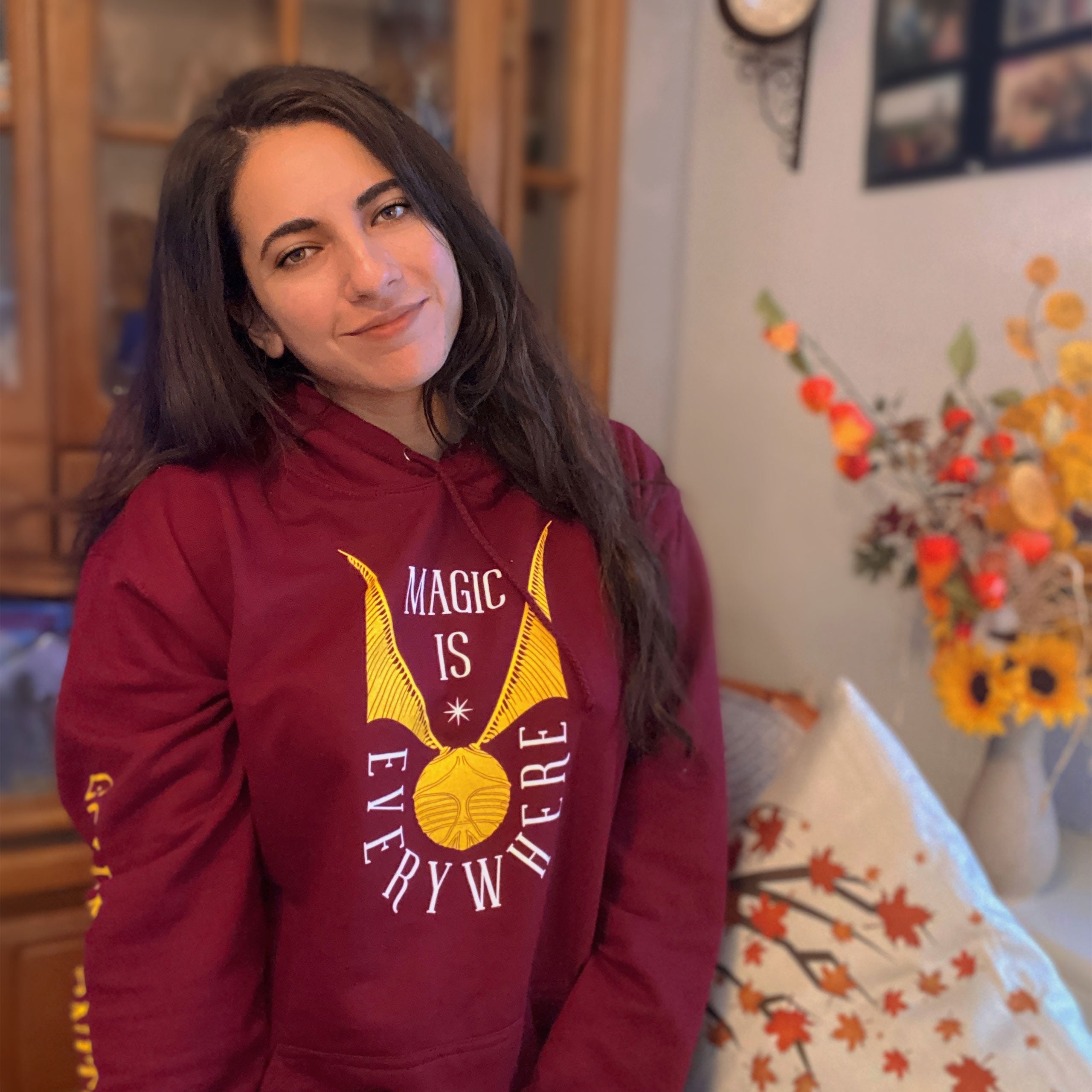 Zdjęcie produktu Harry Potter - Bluza z kapturem Złoty Znicz czerwona