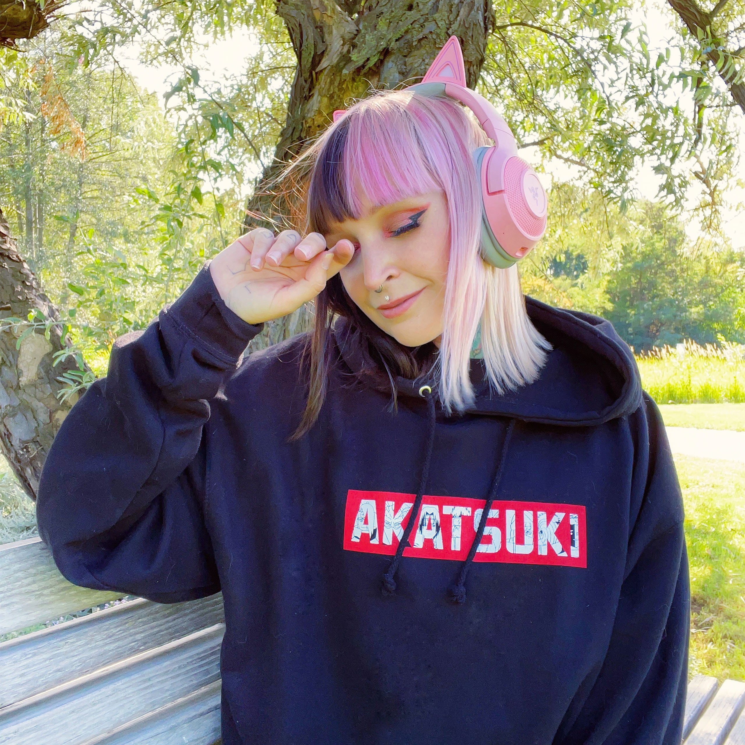 Zdjęcie produktu Naruto Shippuden - Bluza z kapturem Akatsuki czarna