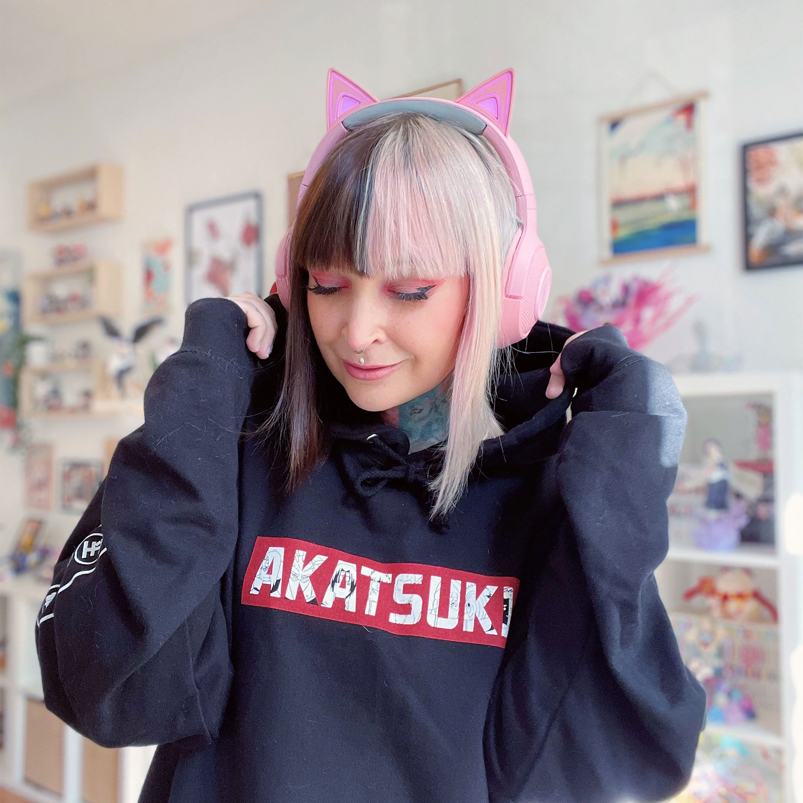 Zdjęcie produktu Naruto Shippuden - Bluza z kapturem Akatsuki czarna