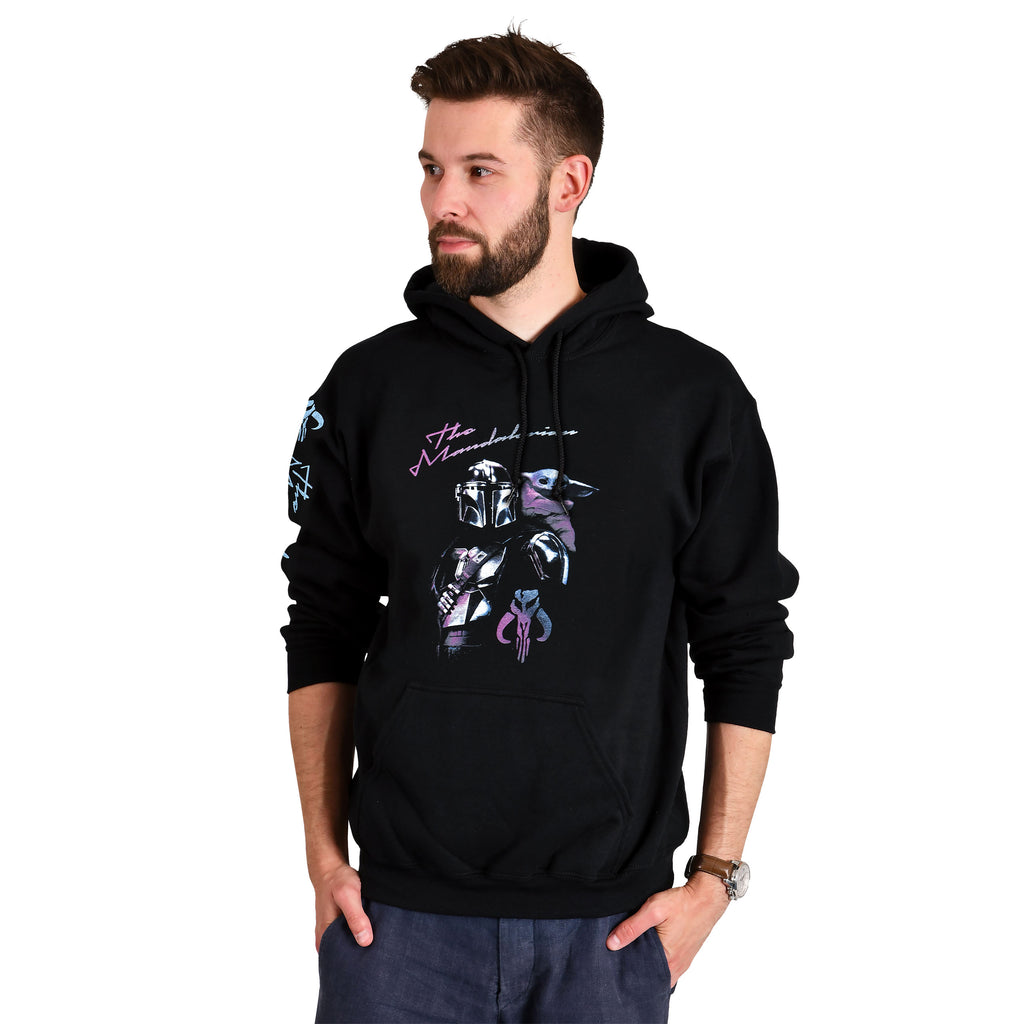 Zdjęcie produktu Bluza z kapturem Mando i Grogu czarna - Star Wars The Mandalorian