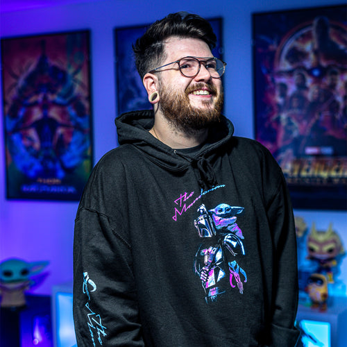 Zdjęcie produktu Bluza z kapturem Mando i Grogu czarna - Star Wars The Mandalorian