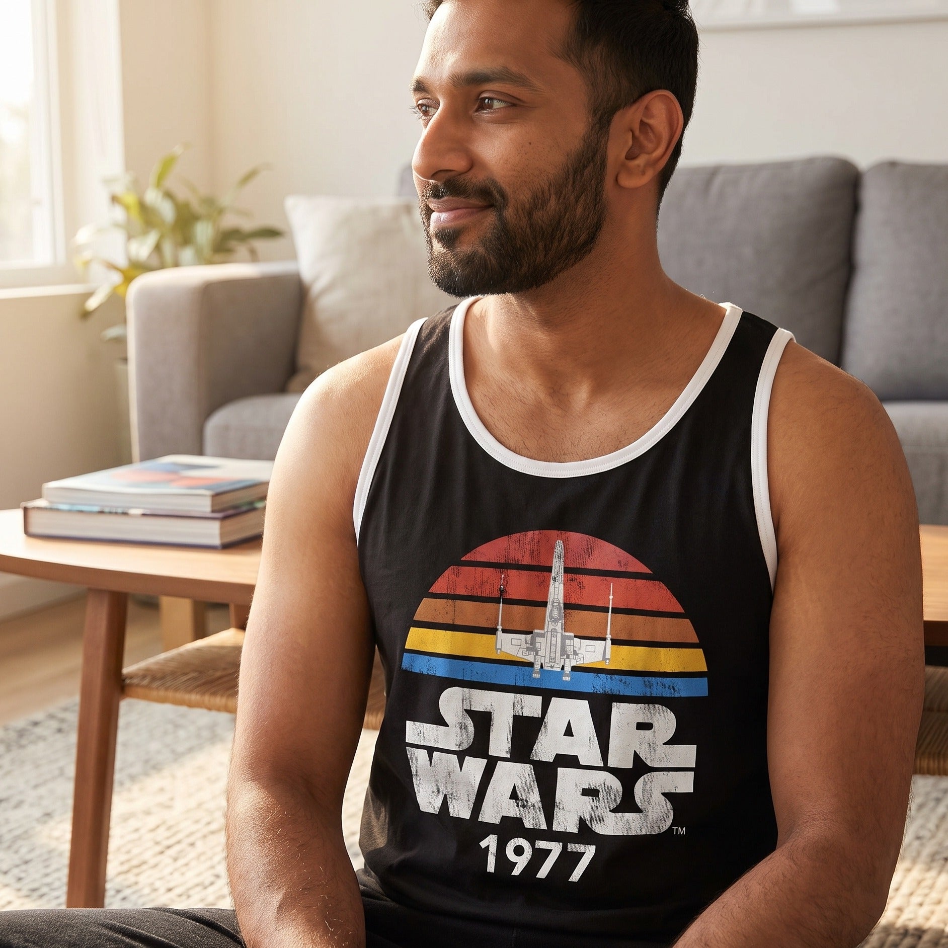 Zdjęcie produktu Star Wars z 1977 Przetarte Tanktop czarny
