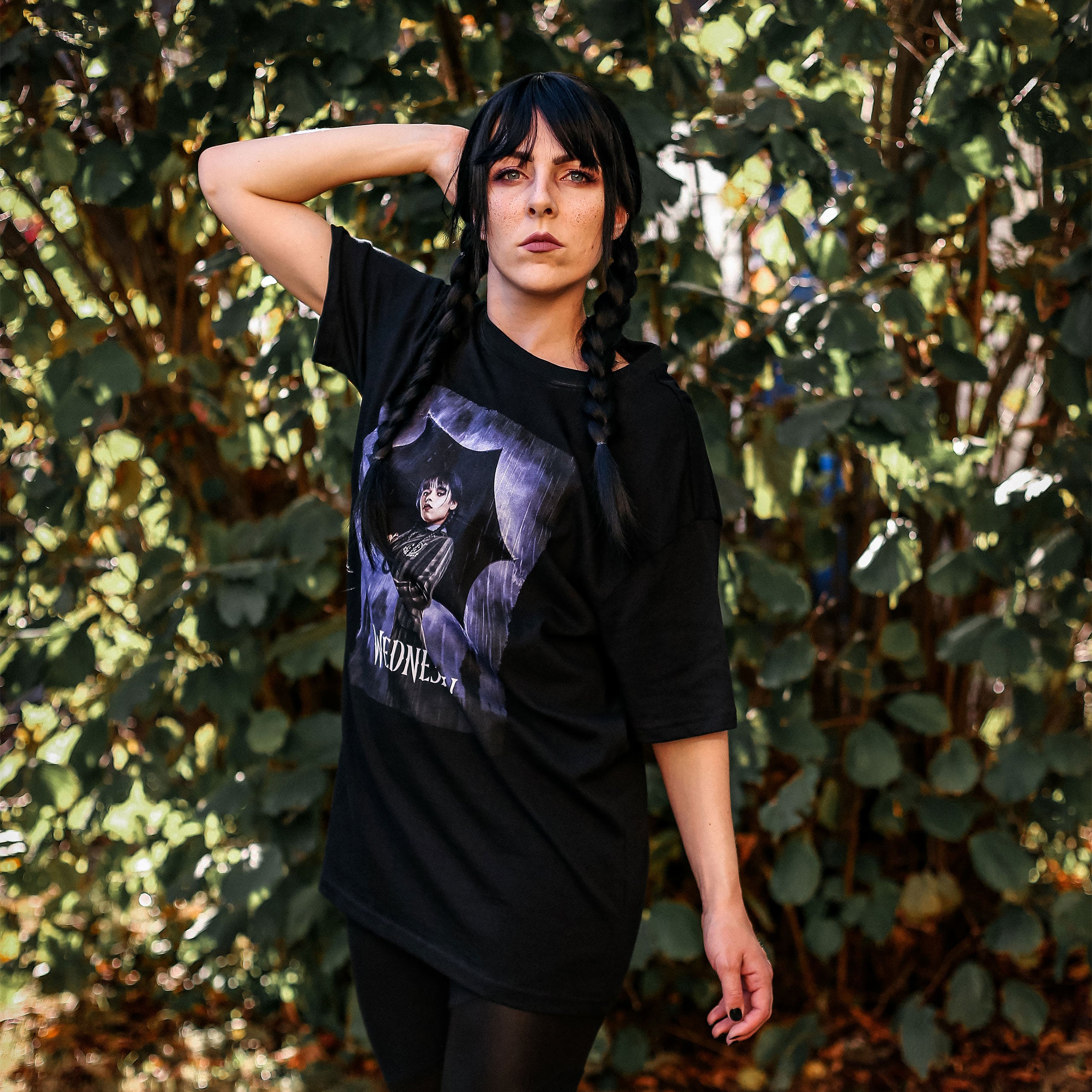 Zdjęcie produktu Wednesday - Plakat Teaser Oversize T-Shirt czarny