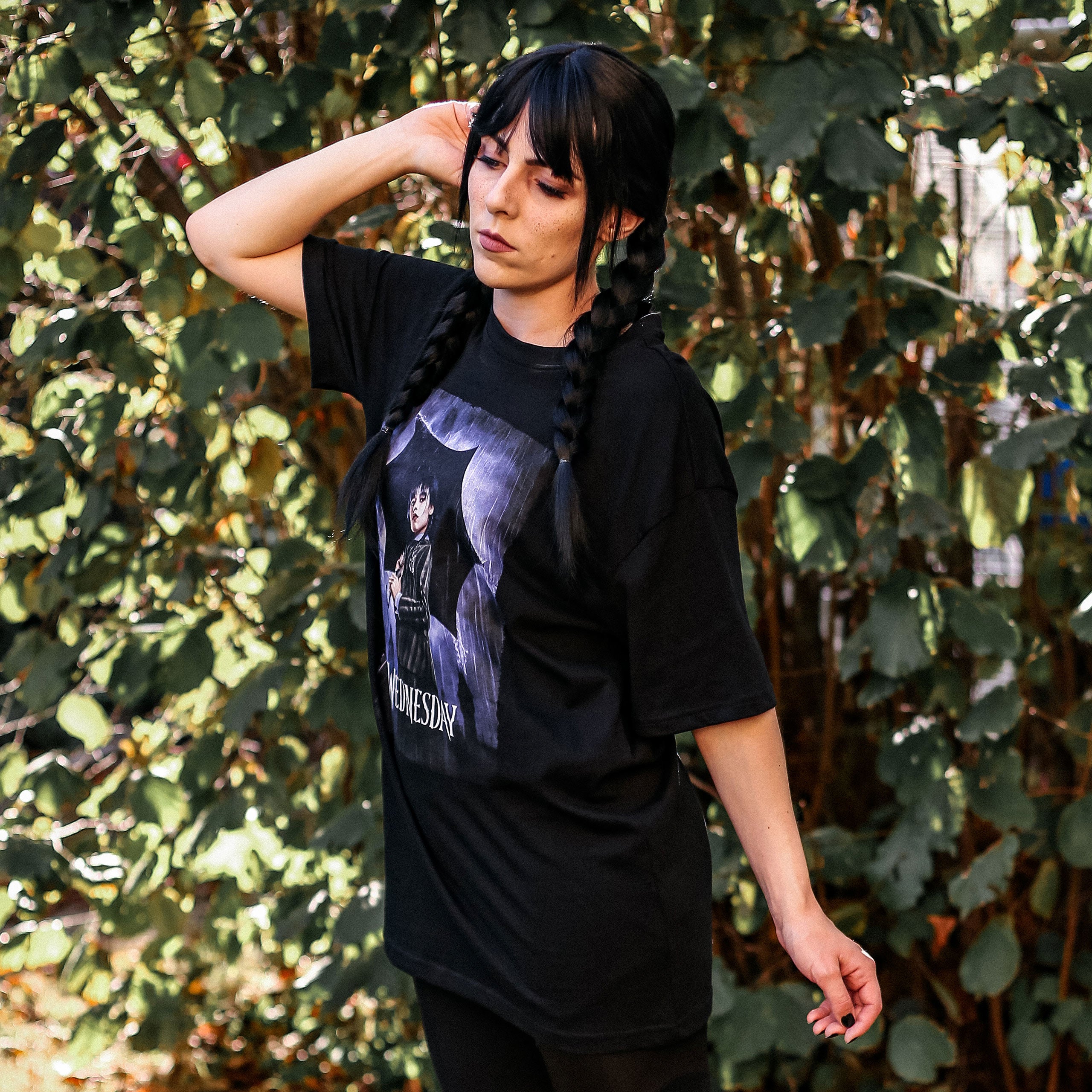 Zdjęcie produktu Wednesday - Plakat Teaser Oversize T-Shirt czarny