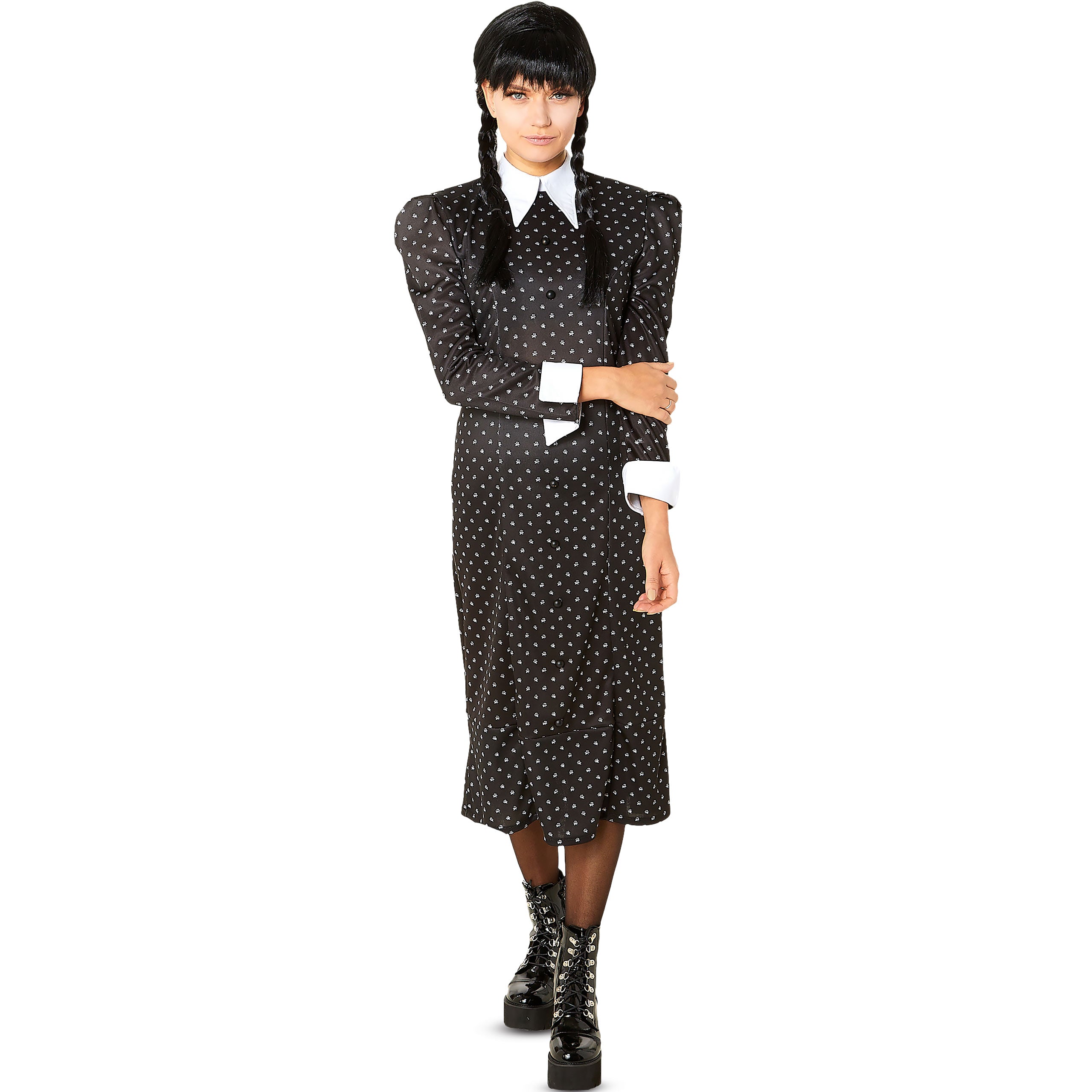 Zdjęcie produktu Sukienka kostiumowa Wednesday Addams dla kobiet, czarna