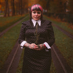 Zdjęcie produktu Sukienka kostiumowa Wednesday Addams dla kobiet, czarna