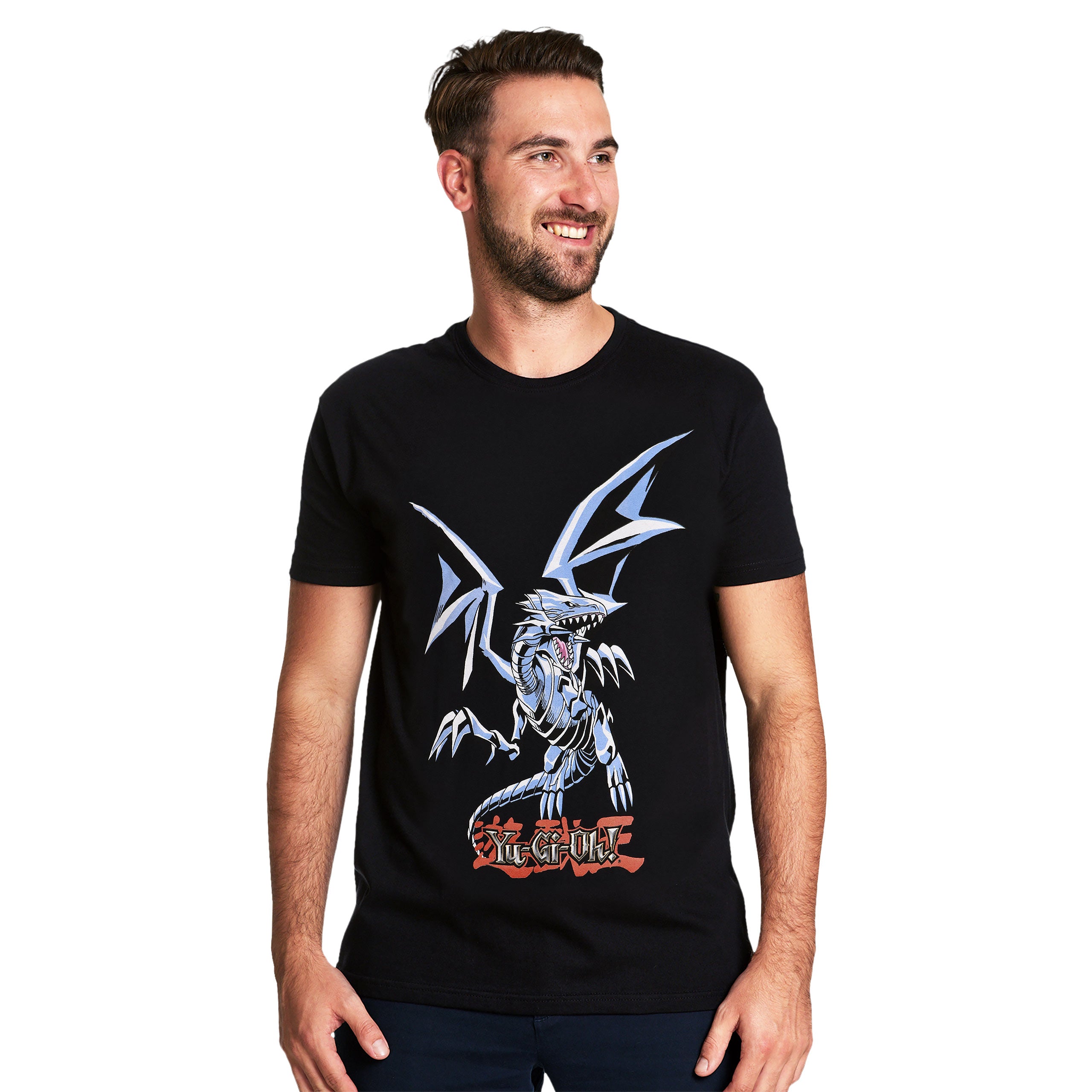 Zdjęcie produktu Yu-Gi-Oh! - Czarny T-shirt z Blue-Eyes White Dragon
